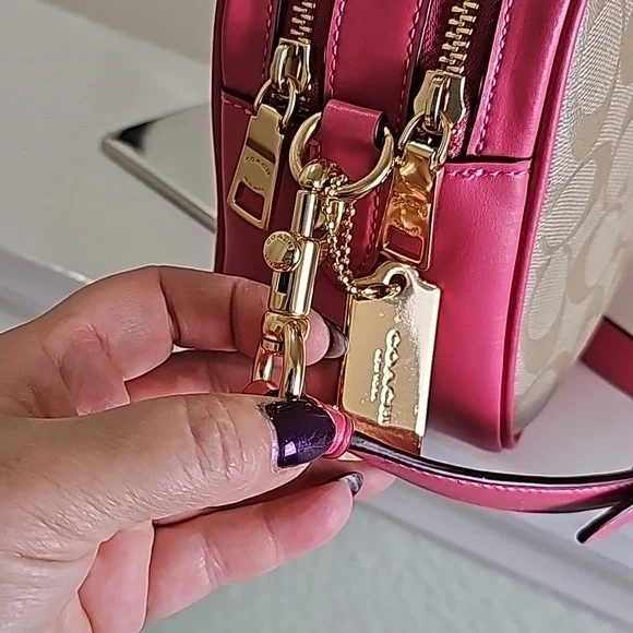 Coach Pink and Tan Crossbody Bag - Picture 7 of 16